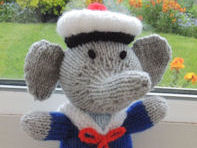 Knitted Sailor Elephant