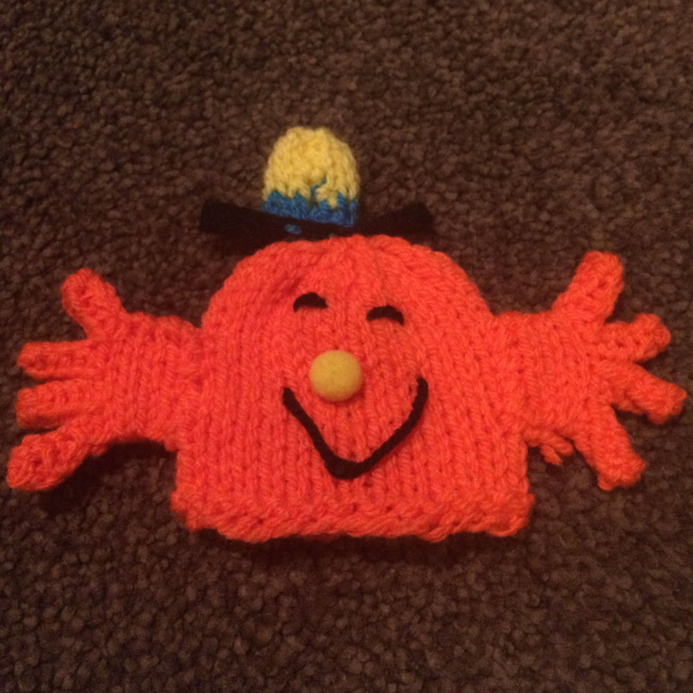 Innocent Smoothies Big Knit Hat Patterns Mr Men Mr Cheerful